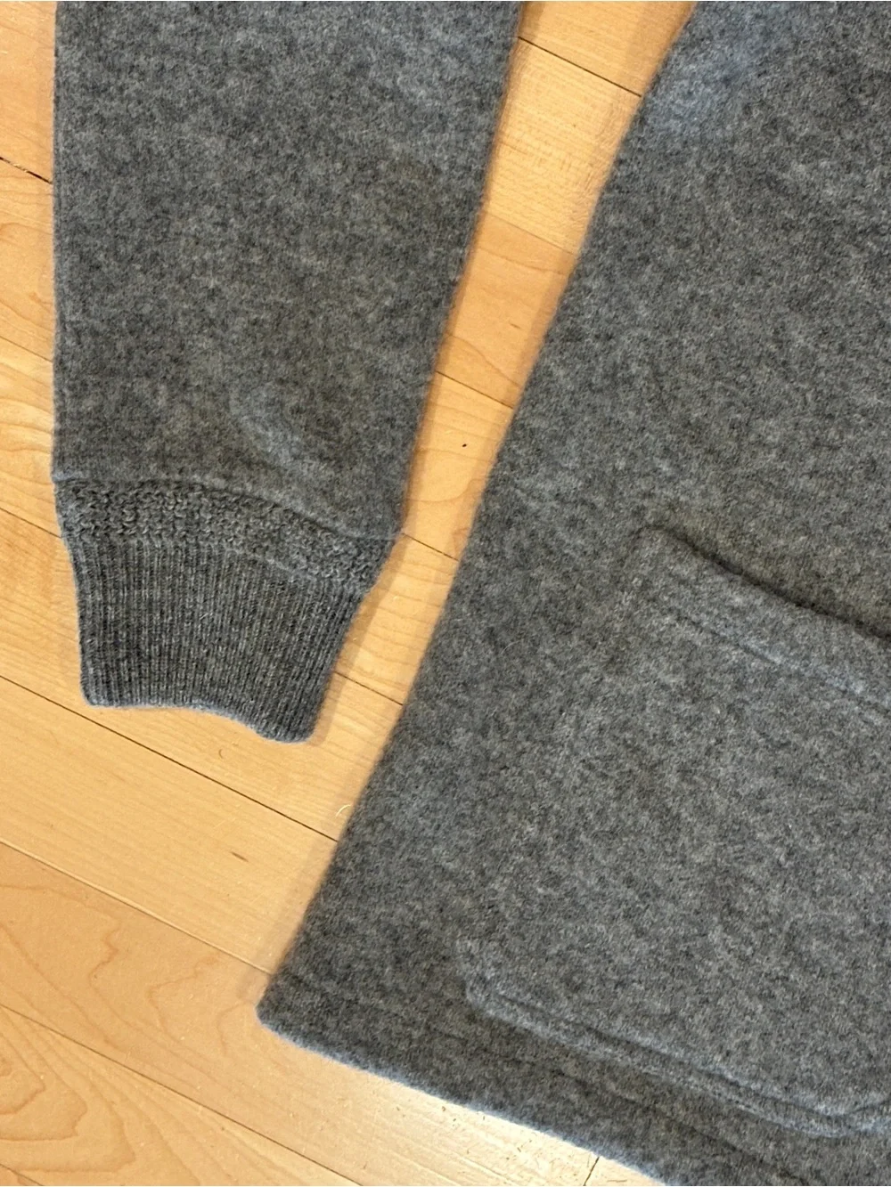 NWT - J. Crew Gray Shawl-Collar 100% Lambswool Sweater Chore Jacket Size L